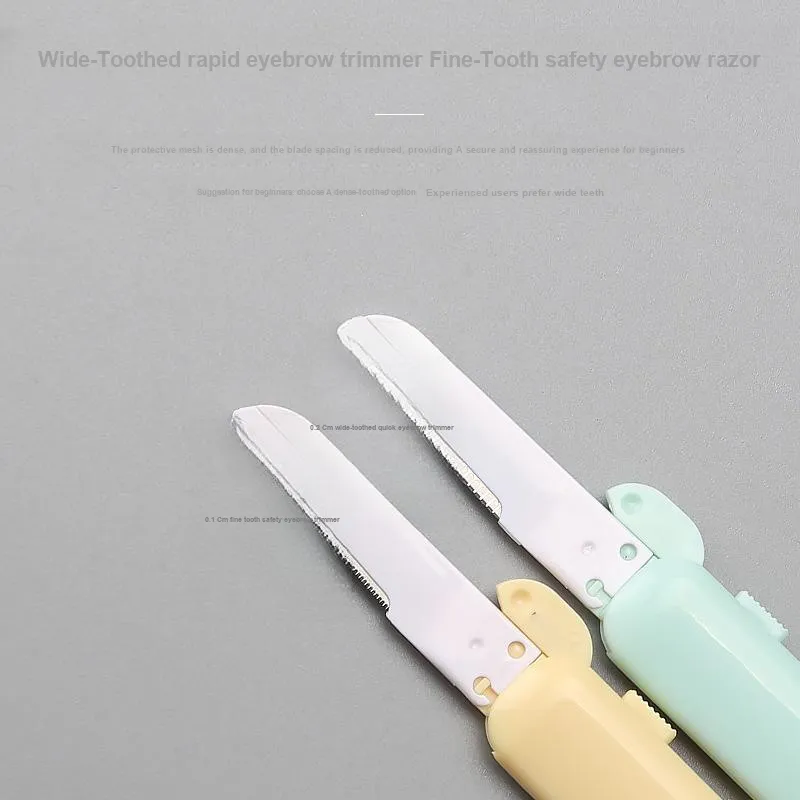 JIAOXUEFEI Rhombus Exquisite Retractable Eyebrow Razor Shaving Blade Perfect For Beginners Cosmetologists Portable-7