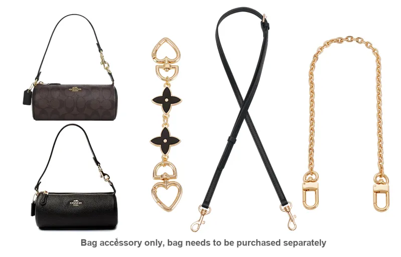 Lan Bao Fan Metal Shoulder Strap, Bag Accessory Women's Gold Tone-54