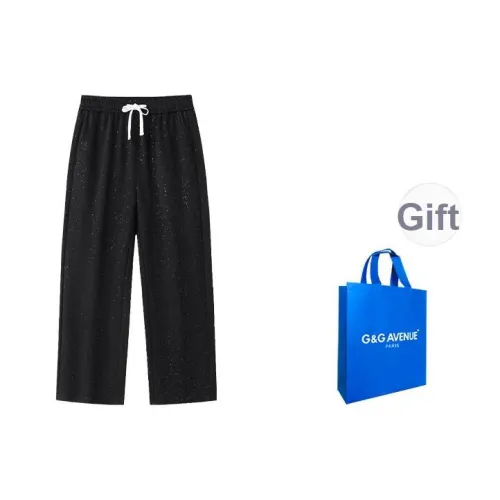 G G AVENUE Черные Унисекс Повседневные Штаны