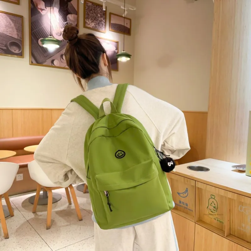 URBAN FOREST Nylon Backpack Unisex Yellow/Green/Blue/White/Black-4