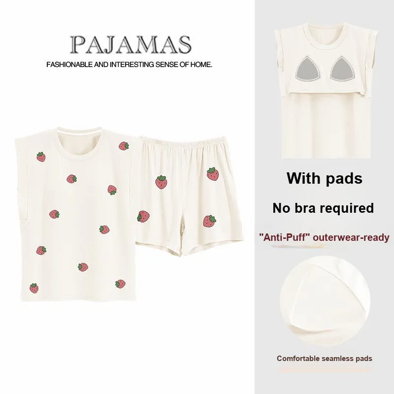 The Story Of The Flower Season Pajama Set Women's White-2