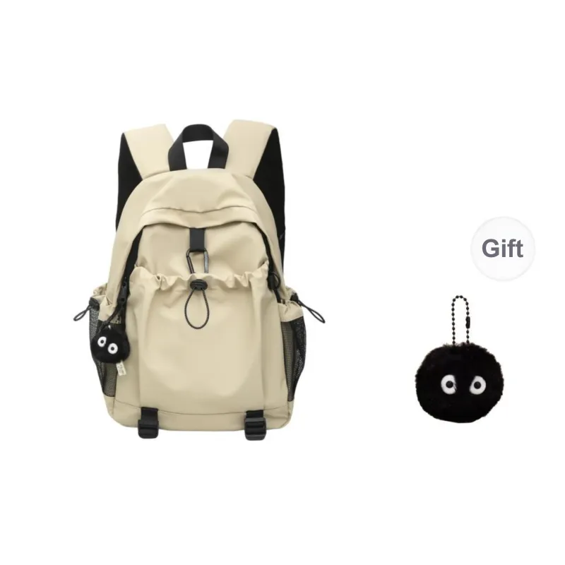 GOBLIN SHARKS 1759 Laminated Oxford Cloth Backpack Large Size Unisex Orange/Khaki/Black/Gray/Pea Green-37