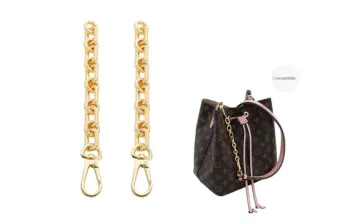 Lan Bao Fan Metal Bag Strap Women's Karat Gold