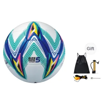 Star Size 5 Ball Soccer PU Seamless Thermal bonding Unisex White Green Blue