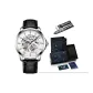 Silver Case White Dial Black Leather Strap[Belt Clothing Sets 20mm]