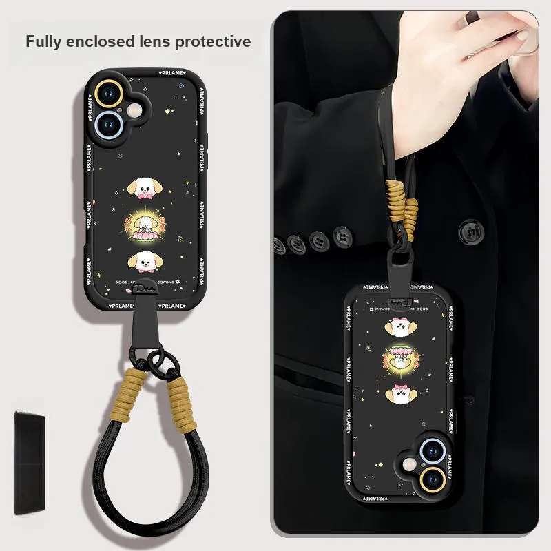 Sen Dog Silicone Material With Lanyard Backpack Style Phone Cases Compatible With Apple 16 Pro Max/Pro/Plus/15/14/13-17