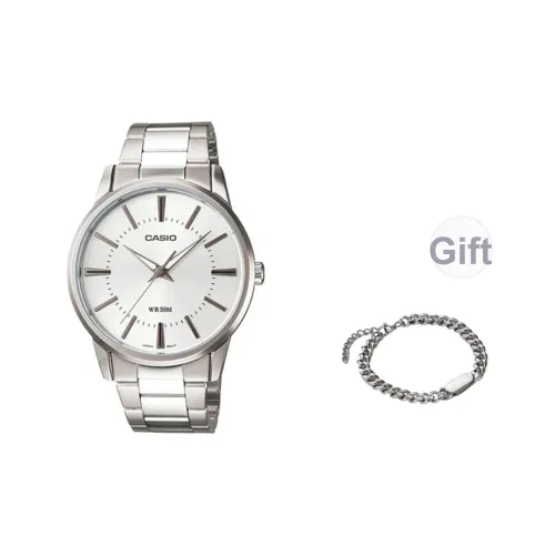 CASIO Кварцевый механизм Часы Мужские Белый циферблат