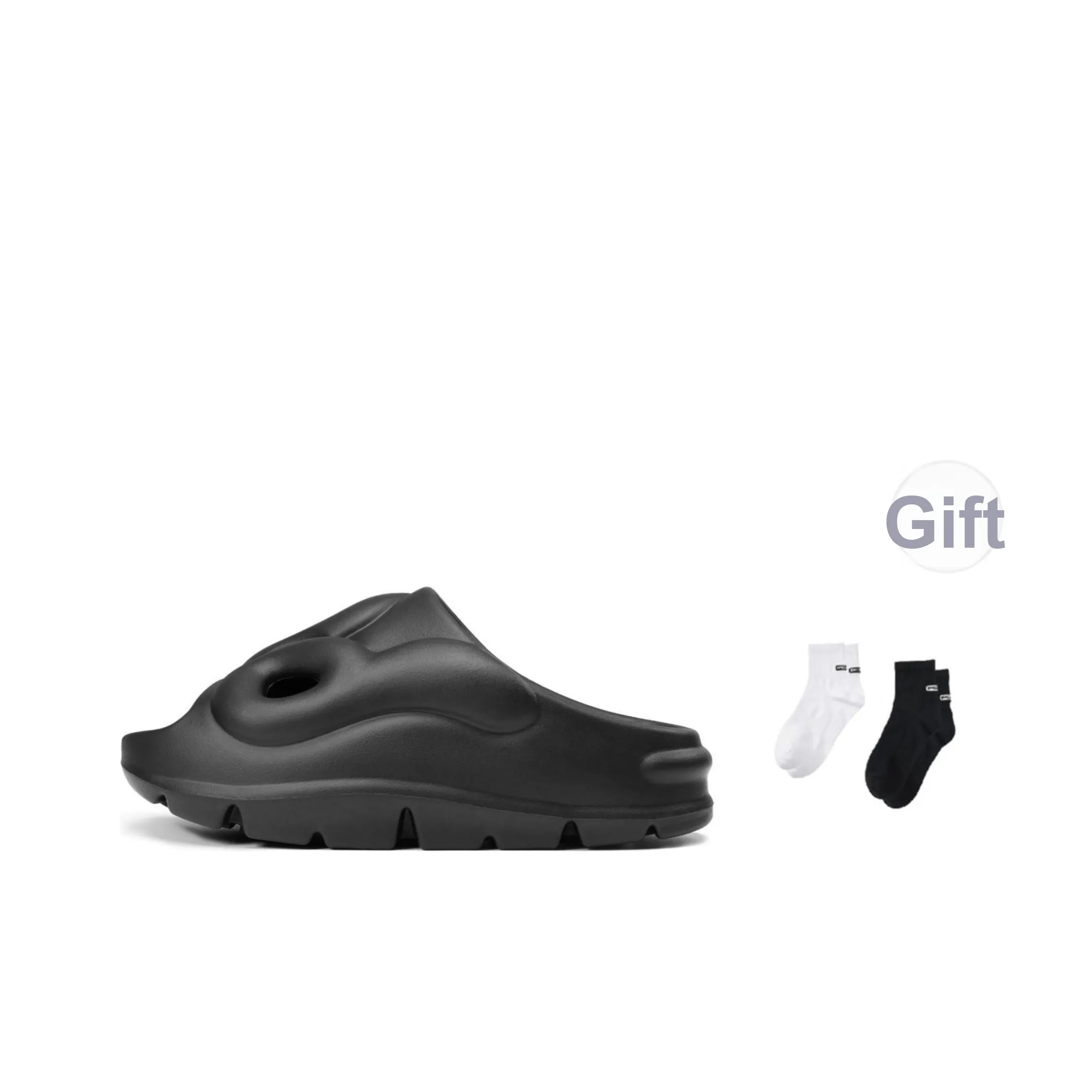 PCLP 2023 Spring Summer Broken Mirror Slide Slippers Unisex Black