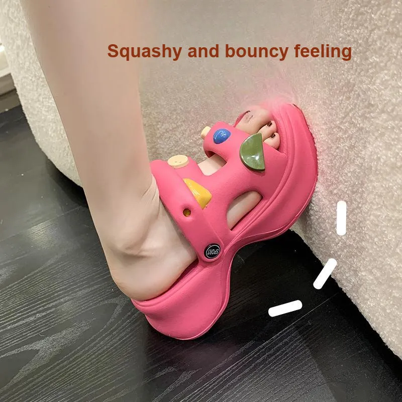 XMISTUO EVA Cut Out Quiet Slide Slippers Women's-16