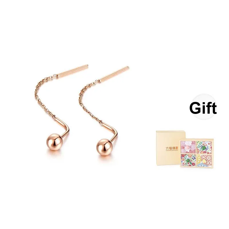 LUKFOOK JEWELLERY 18K Rose Gold Drop Earrings Women's