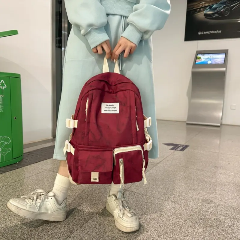 GEERDUN Nylon Backpack Unisex Multicolor-10