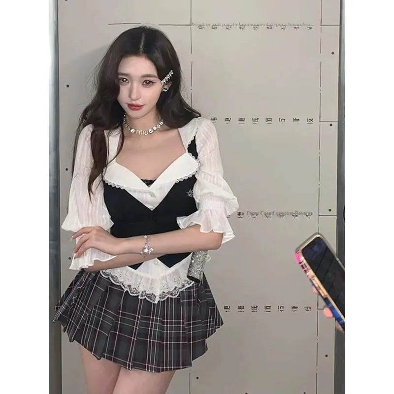 YGPRW Two Piece Skirt Sets Women's-5
