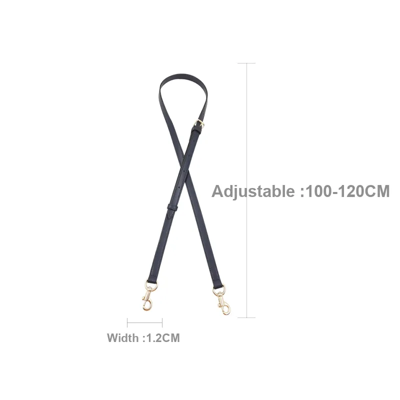 Cow Leather Bag Shoulder Strap Women's Dark Blue-1