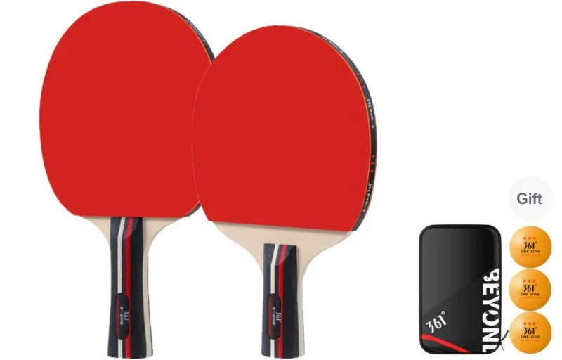 361° Ping Pong Paddles Unisex Red-7