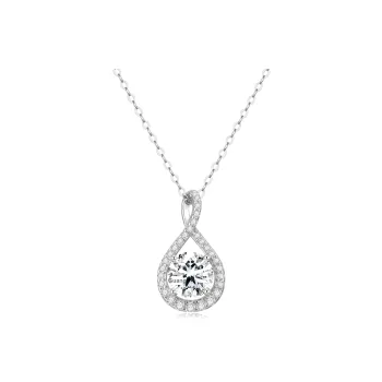 OUBI.YABI 925 Sterling Silver With White Gold Plating Zircon Necklaces Women's