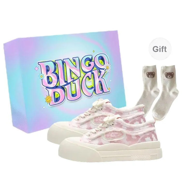 BINGO DUCK Anti Slip Wear Resistant Low Top Skateboard Shoes Women's-13