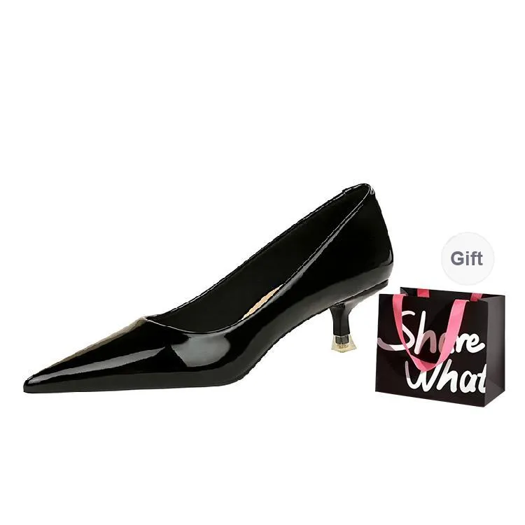 BIGTREE Slim Heel High Heels 4.5cm Women's-7