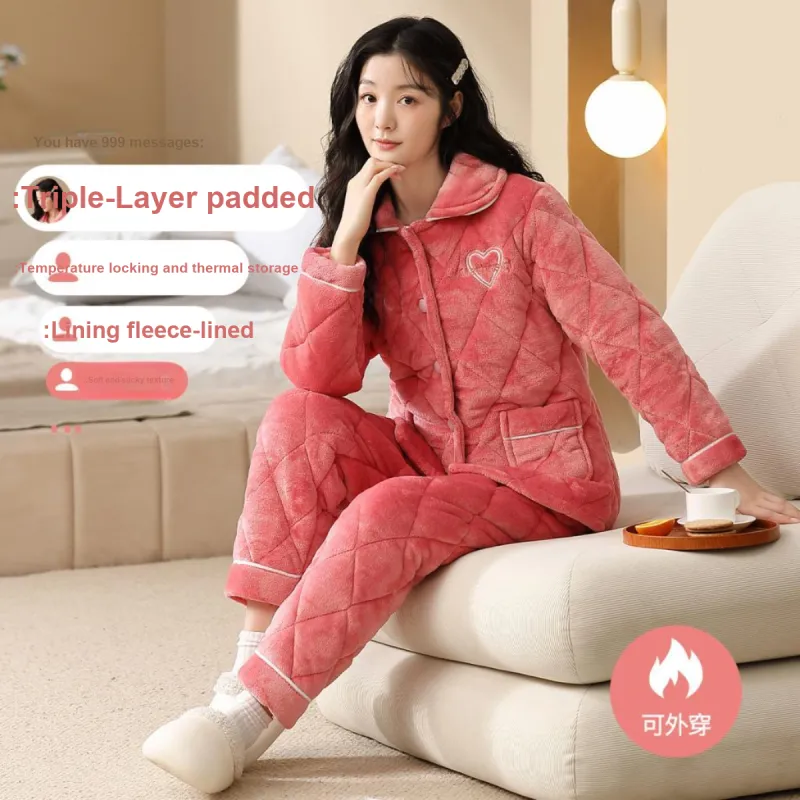 H YXIANG Pajama Set Women's Watermelon Red-1