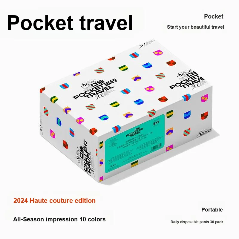 Pocket Travel Disposable Underwear Women's Multicolor 30-Pack-1