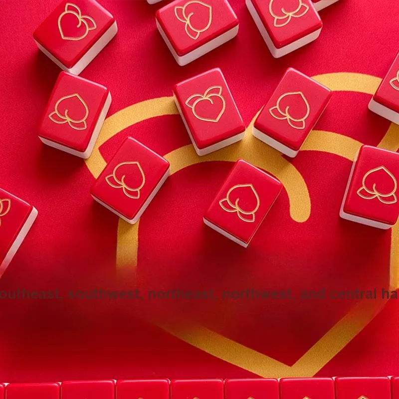 Imono Hand Crafted Mahjong Tiles Abundant Blessings And Longevity 40/42/44 Red Mahjong Board Games-1