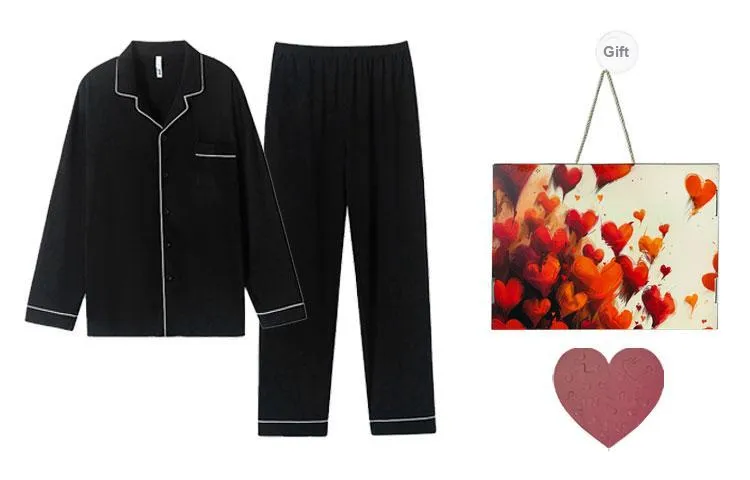 DAMOS·LOVE Pajama Set Men's Gift Box Set Black-1
