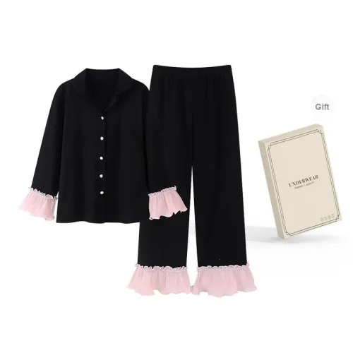 O'MESIK Pajama Set Women's Gift Box Set Black