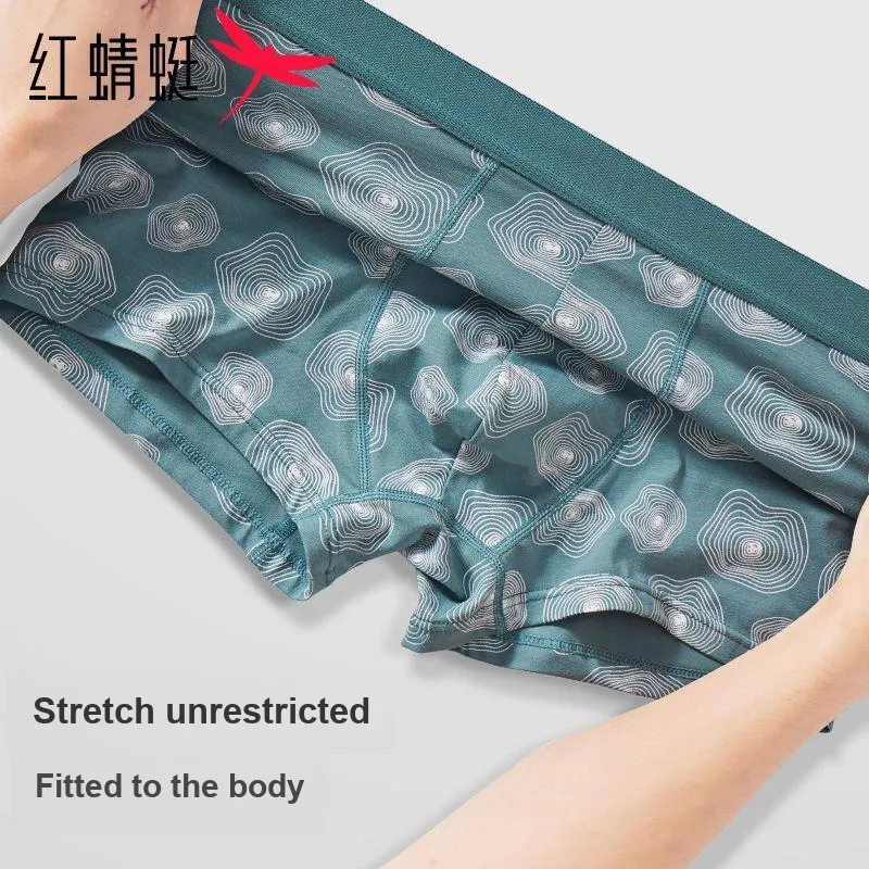 RED DRAGONFLY Cotton Panties Men's 4 Pack Gift Box Set-4