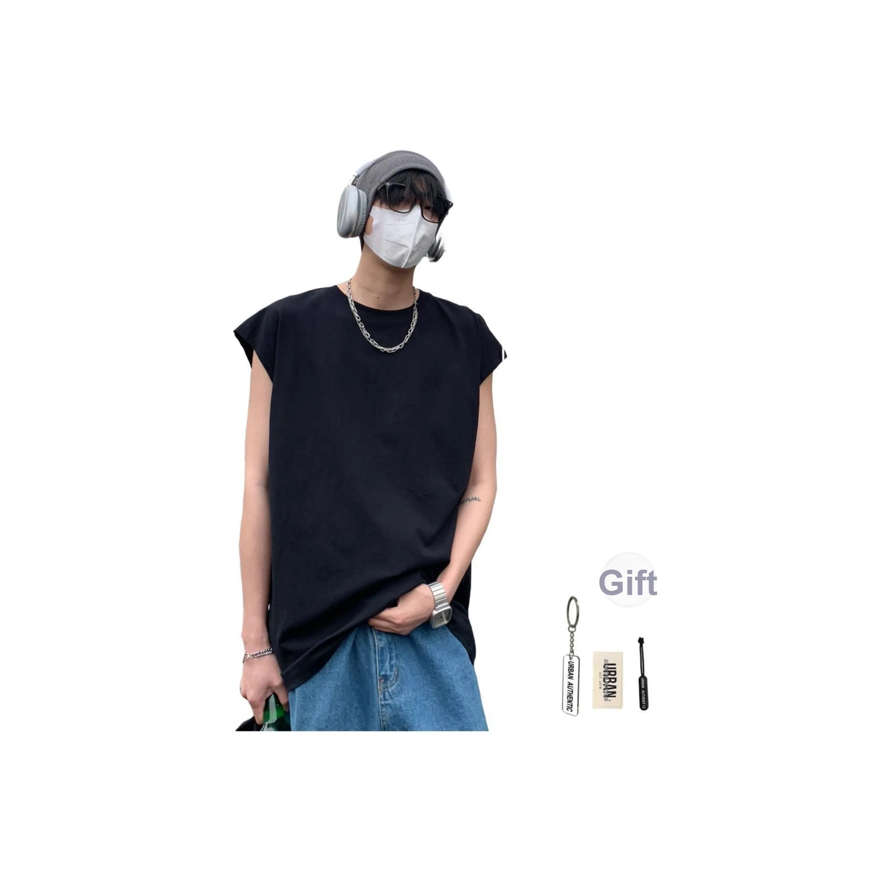 URBAN AUTHENTIC Топ без рукавов Унисекс