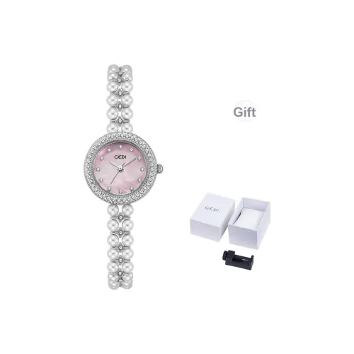 GEDI Кварцевый механизм сплав ремешок женские часы розовый циферблат