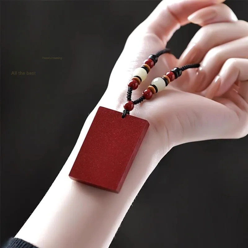 ZHIZUO Natural Cinnabar Pendants Unisex-4