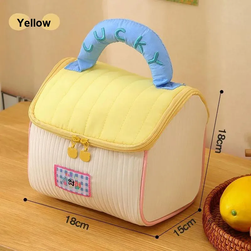 MITIANTU Cute House Portable Makeup Bag Storage Cosmetics Storage Bag Large Capacity Skincare Portable Makeup Bag-4