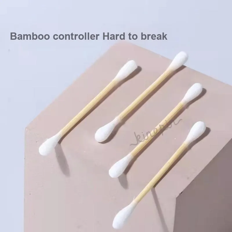 KINEPIN Bamboo Rod Hygiene Cotton Buds Ear Cleansing Disposable 500 Pcs-1