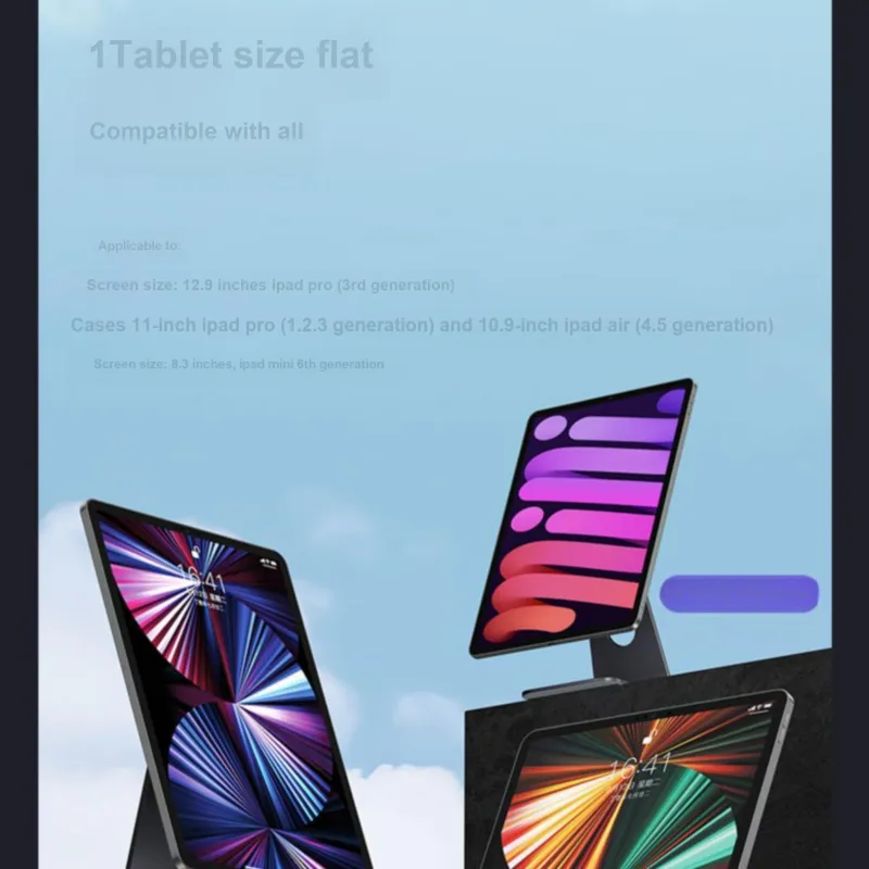 Benks Tablet Stands Strong Magnetic Attachment Stable And Non-Swaying Universal Adjustment Tri-Axis Foldable-2