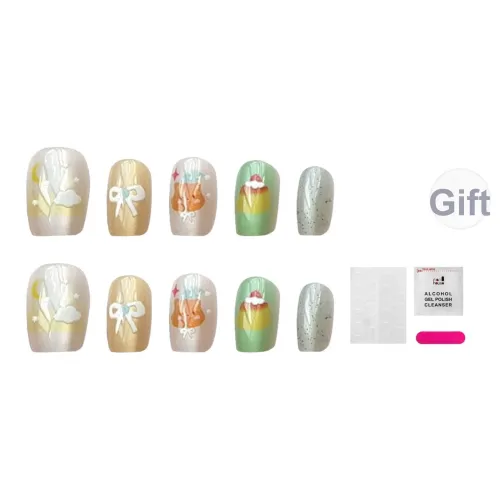 JIABITU Торт Сыры Съемный Лак для ногтей Удалитель для Безопасного Удаления Ногтей Короткий ЛАДЬЕР Смешанный Jump Цвет Клетчатый 14мм