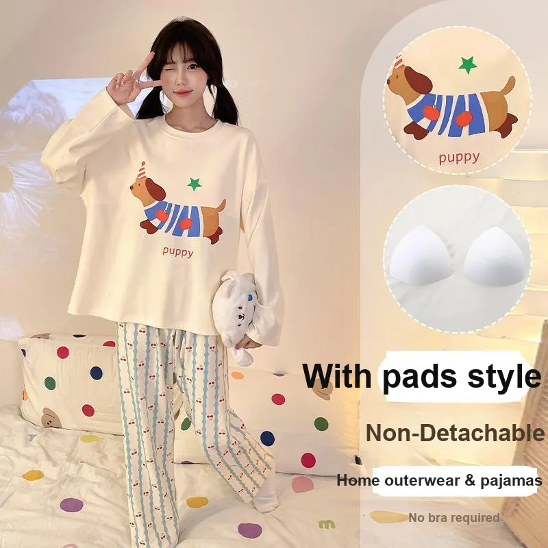 OUSHIBO Pajama Set Women's Image Color-4