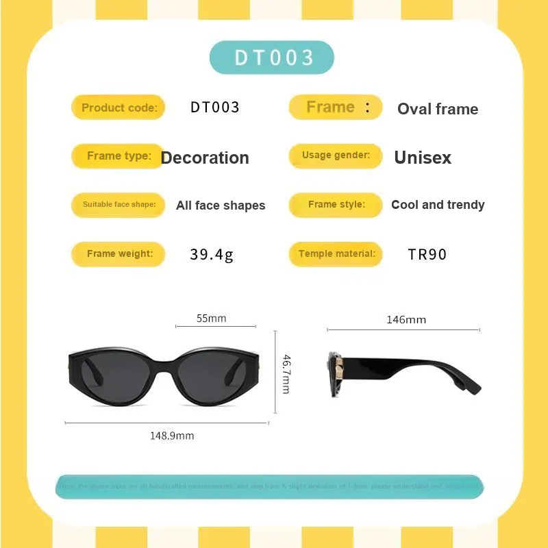 Do Na TR90 Oval Sunglasses Unisex-2