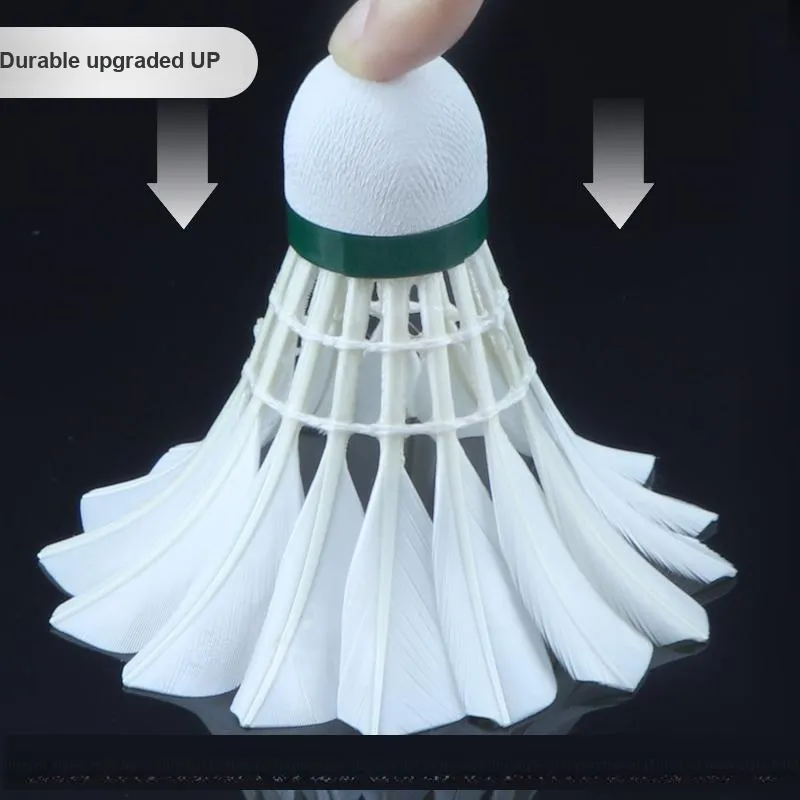 PEAK Goose Feather Shuttlecock 12 Pack Goose Feather Training Shuttlecocks-2