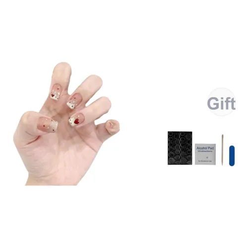 OUYUJI Светящий Сердце Патч Съемный False Nail Fashion Minimalist Style Принцесса Nail Art Креативный Nail Патч