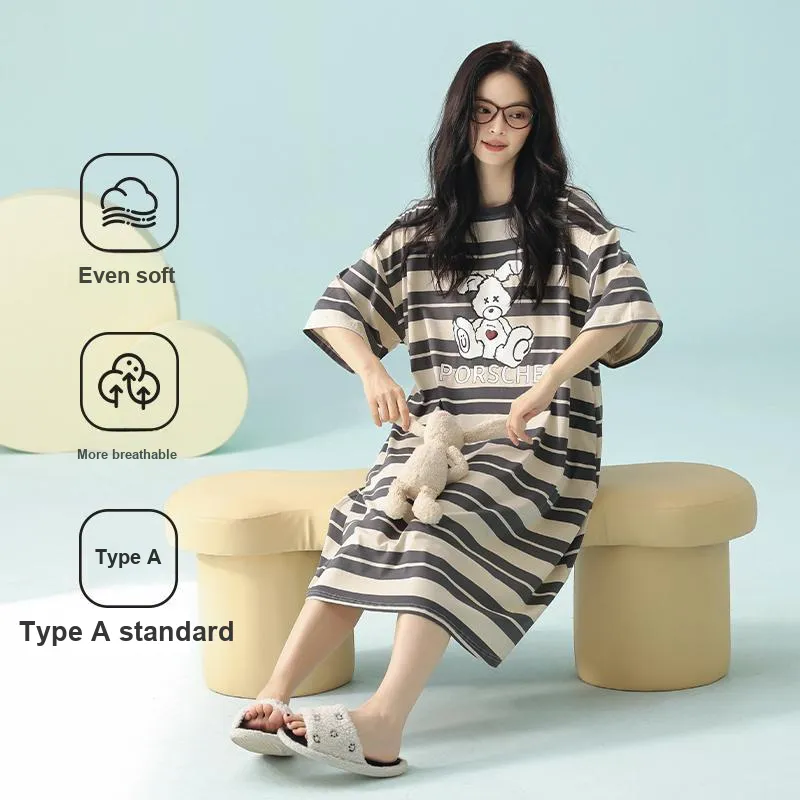 Qin Jing Nightgown Women's Gray-3