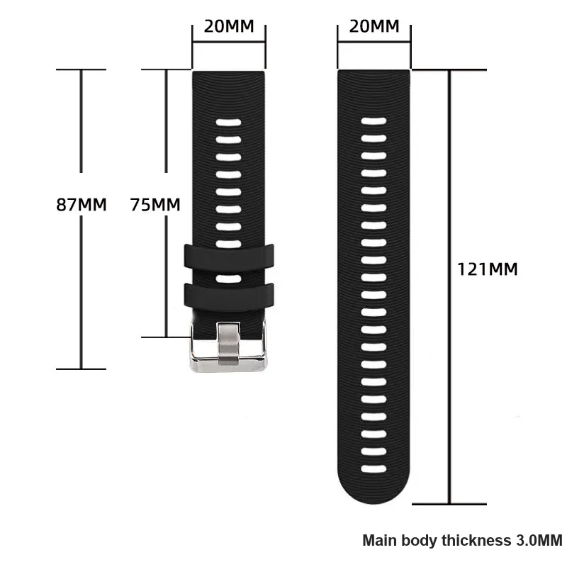 CHRROTA All Compatibility Watch Band 208mm Silicone Material-3
