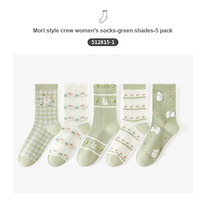 Caramella Mid Calf Socks Women's 5 Pack-1
