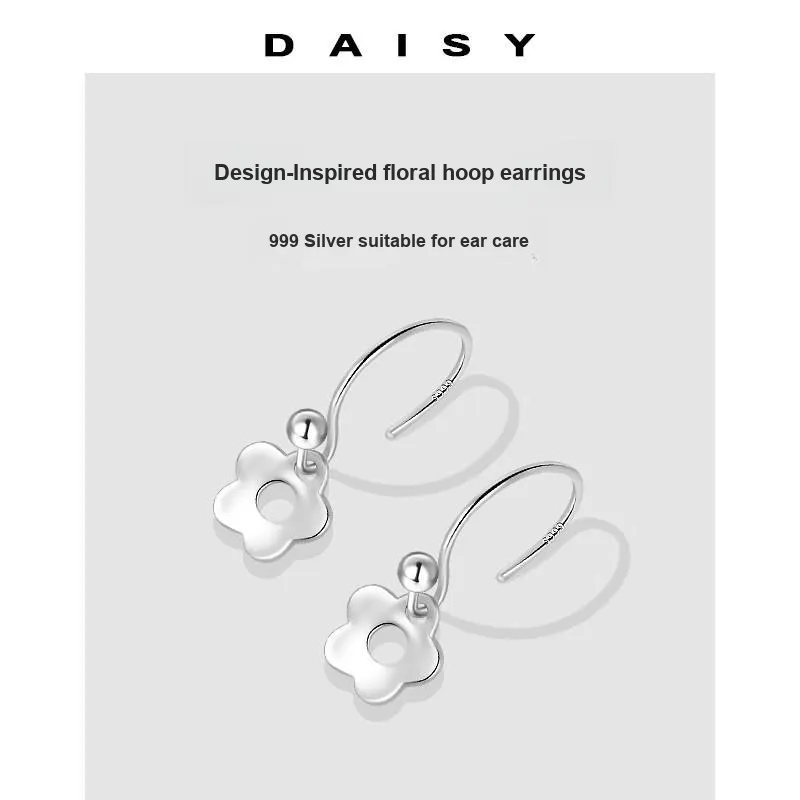 Daisy Dream Full Sterling Silver Earrings Women's-4