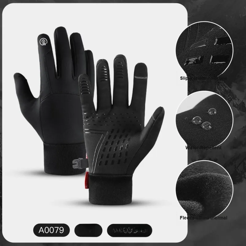 Cool Riding Treasure Riding Equipment Cycling Glove Unisex Polyester, Silicone Black, Gray-1