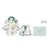 [Gift Box Set]Short-Sleeved Shirt and Shorts-Yellow Rose