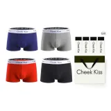 Gray+Black+Red+Blue[100% cotton Box 4 Pack]