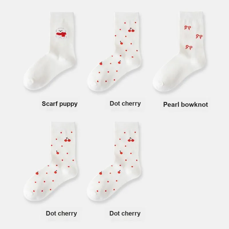 H YXIANG Mid Calf Socks Women's Combo Set-31