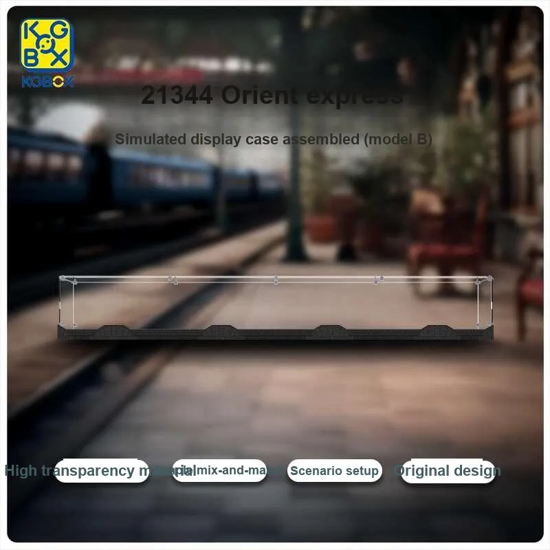 KGBOX Used For LEGO Building Block IDEAS 21344 Orient Express Train Figure Display Case Model Accessories-21