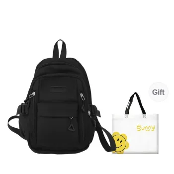 HACIN Nylon Backpack Men's Black/White/Red