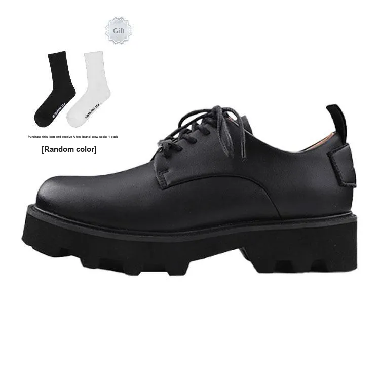 HANQIAORIJI Black Blood Series Dress Shoes Unisex Black