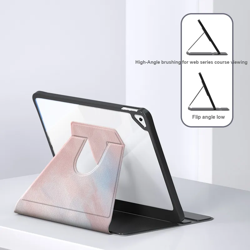 MSMF Apple Rotatable Flat Cover Gradient Blended Watercolor Premium Trendy IPad Protective Case-9